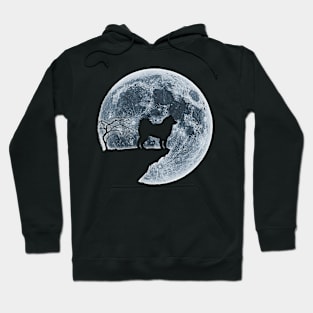 MALAMUTE Halloween Costume Moon Silhouette Hoodie